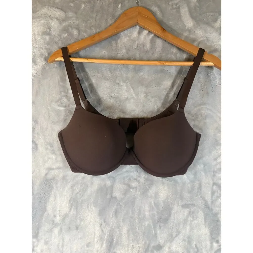 Lot (2) SKIMS Fit Everybody Push Up Bra 36D‎ Bronze Cocoa Neutral Demi EUC - Picture 7 of 9